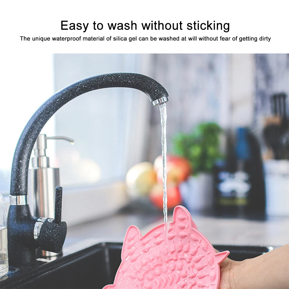 Silicone Pet Lick Mat Feeders with Sunction Cup Dog Slow Food Eating Trainer Washing Distraction Device Dog Supplies Pet Product