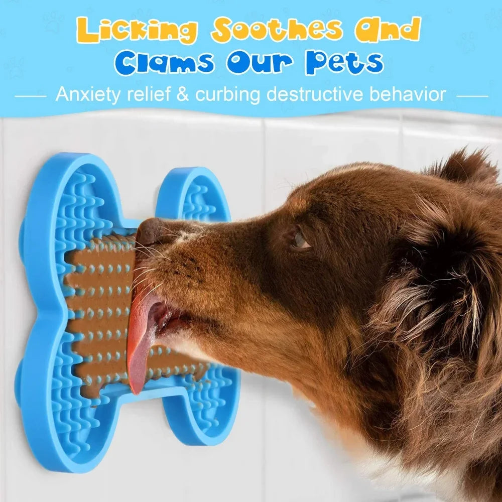 Petbank Dog Peanut Butter Licking Floor Mat Slow Feeding Dog Bowl,Tattoo And Anxiety Reducer For Pet Food Yogurt Dog Accessories