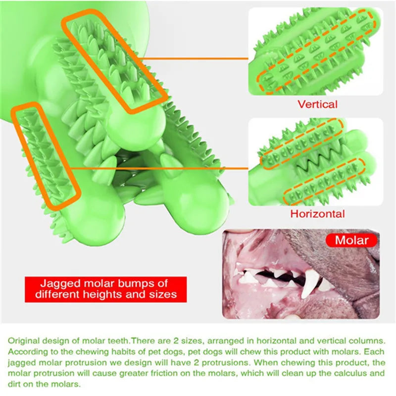 Interactive Kong Dog Toys Rubber Dog Toothbrush Puppy Chew Toys French Bulldog Teeth Cleaning Supplies Dog Accessories