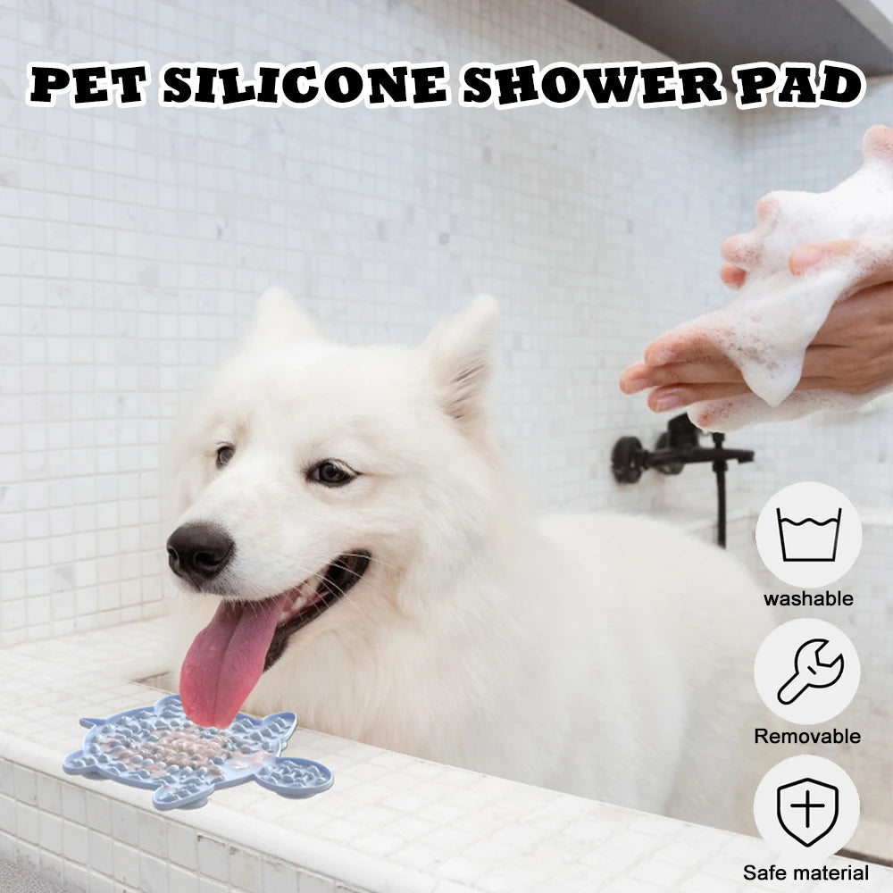Silicone Pet Lick Mat Feeders with Sunction Cup Dog Slow Food Eating Trainer Washing Distraction Device Dog Supplies Pet Product