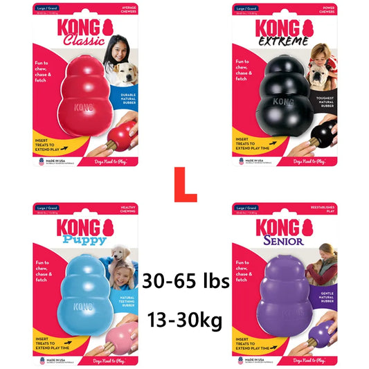 L-Size KONG Classic Dog Chewable Toy Collection Up to 30-65lbs(13-30kg)